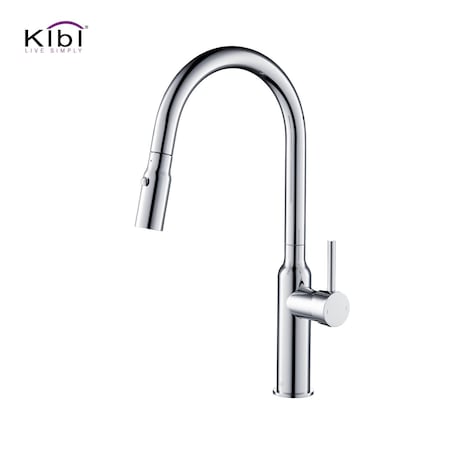 Kibi Hilo Single Handle Pull Down Kitchen Sink Faucet KKF2008CH